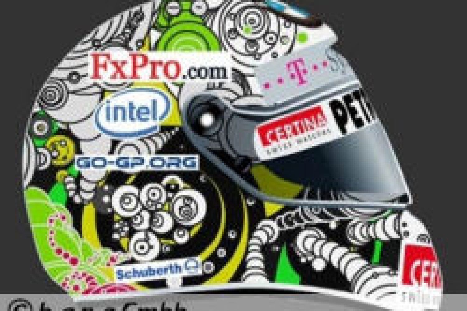 A Heidfeld helmet to turn heads…
