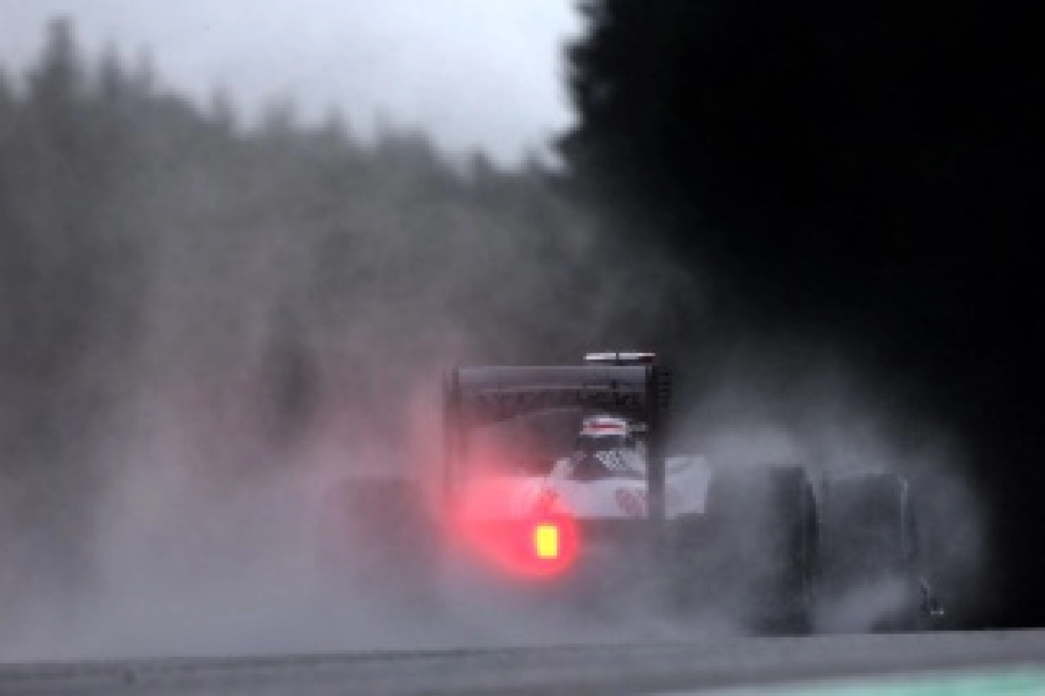 Friday: The Williams drivers were able to do some testing despite the rain