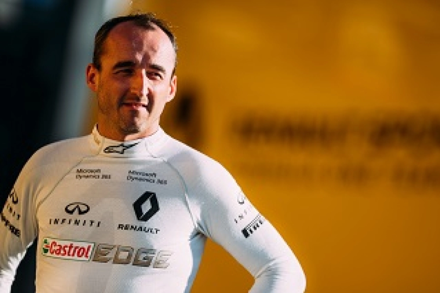 Robert Kubica in the Renault for private testing in Hungary