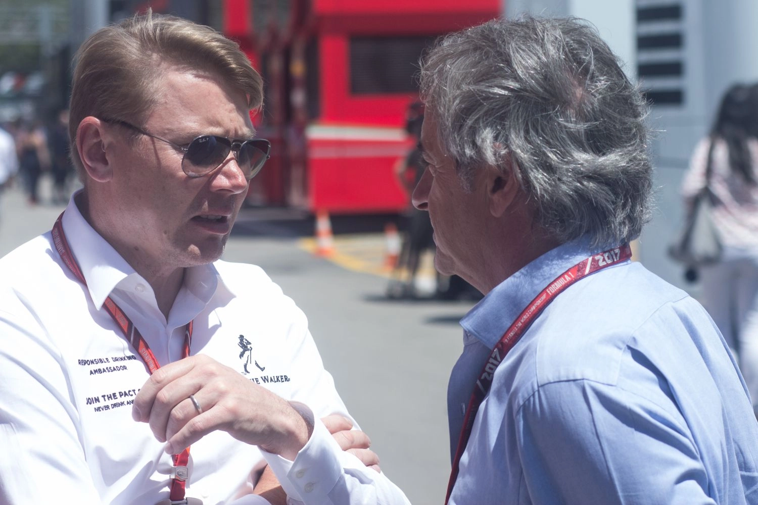 Mika Hakkinen at the wheel of a McLaren