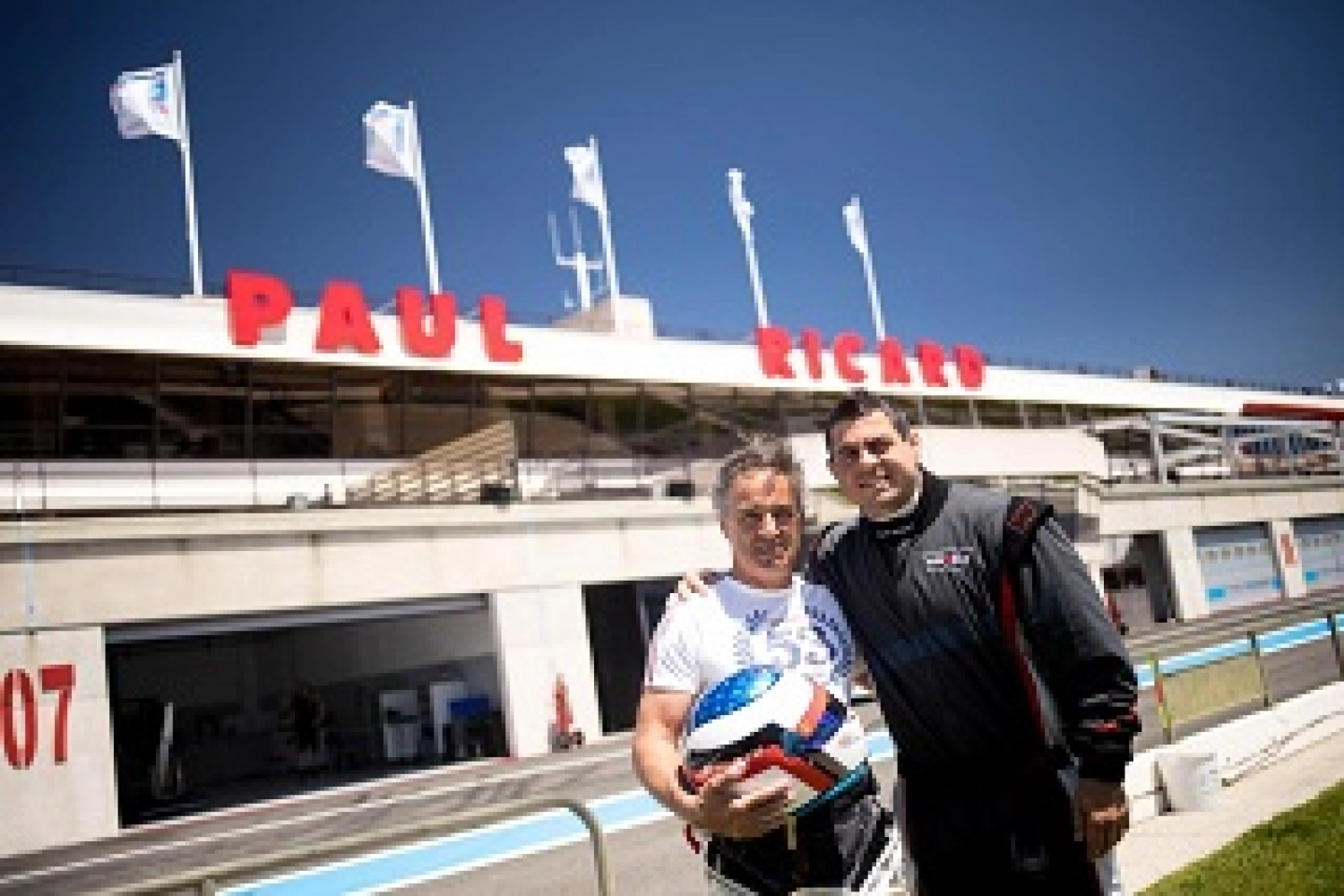 A rugby player in an F1 at the Circuit Paul Ricard!