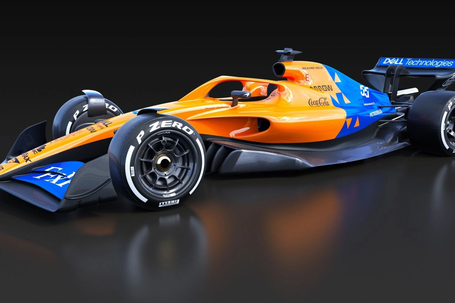 Engine start of the McLaren MCL35