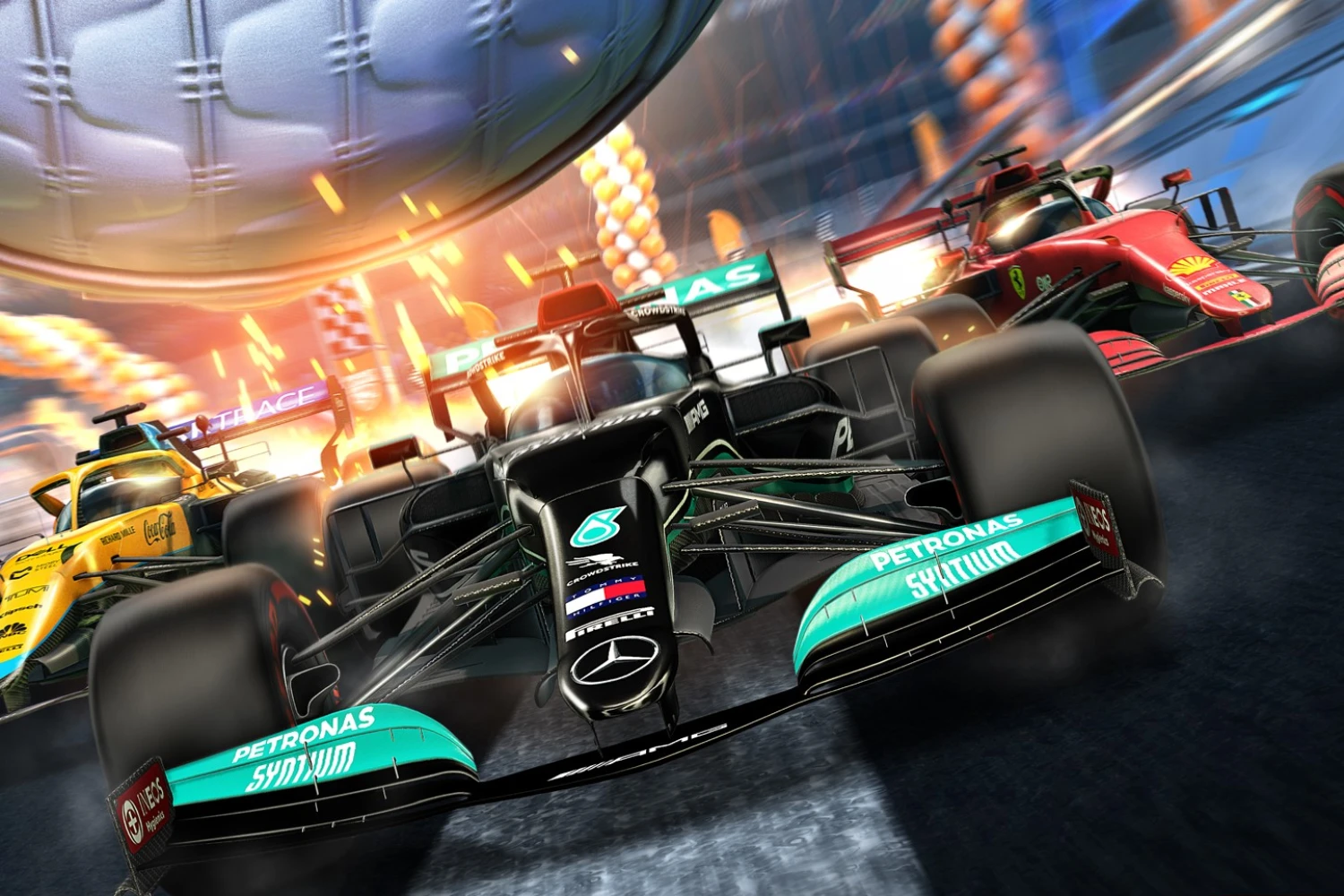 The F1 teams are arriving in the Rocket League game