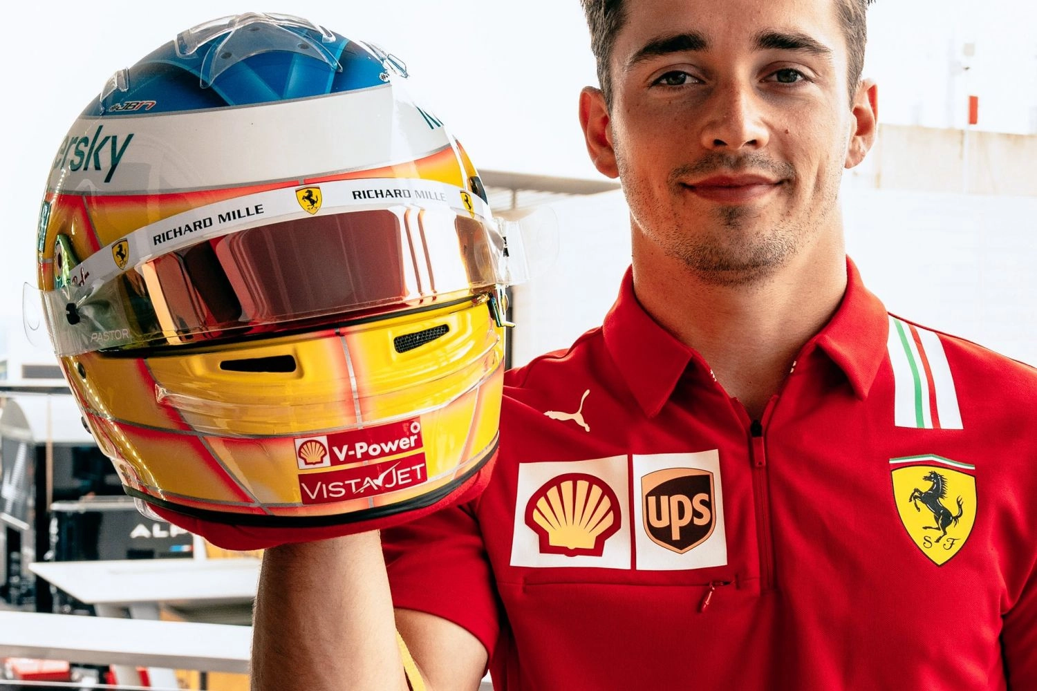 Photo: Charles Leclerc goes back to childhood with a special helmet