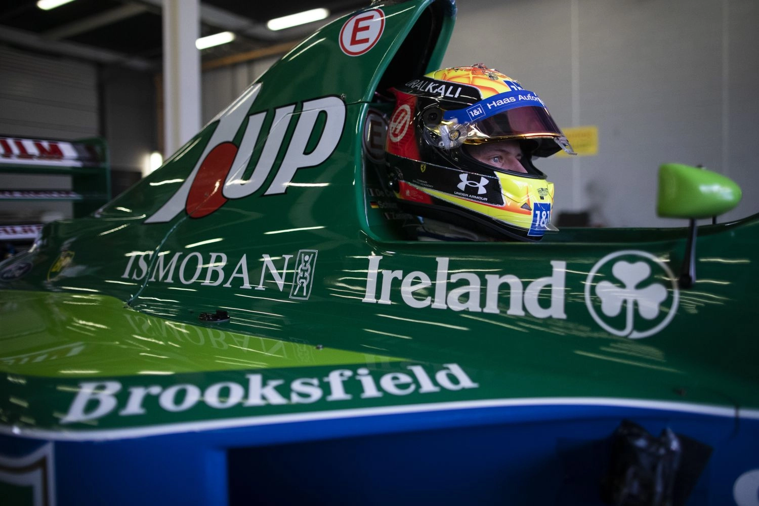 Mick Schumacher at the wheel of his father’s Jordan 191