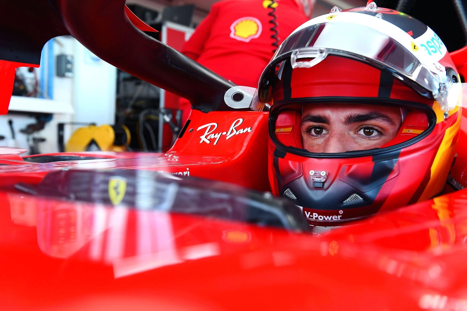 Charles Leclerc and Carlos Sainz driving this week at Fiorano