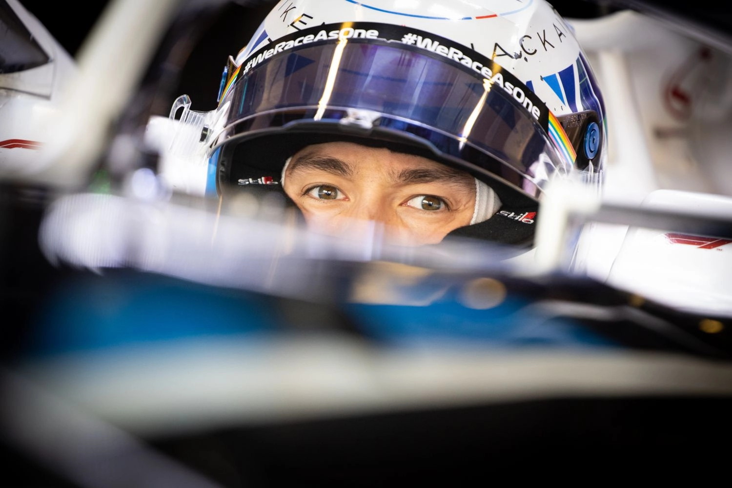 Jack Aitken driving the Williams during FP1 in Abu Dhabi