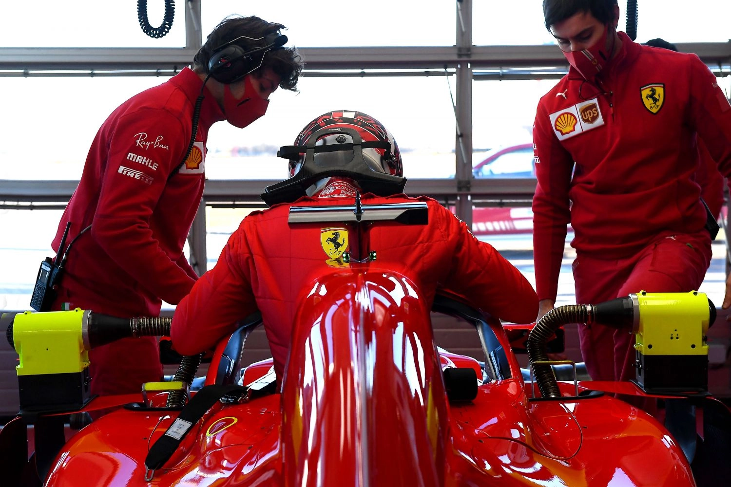 Ferrari in private testing at Fiorano with Leclerc, Sainz, and Shwartzman