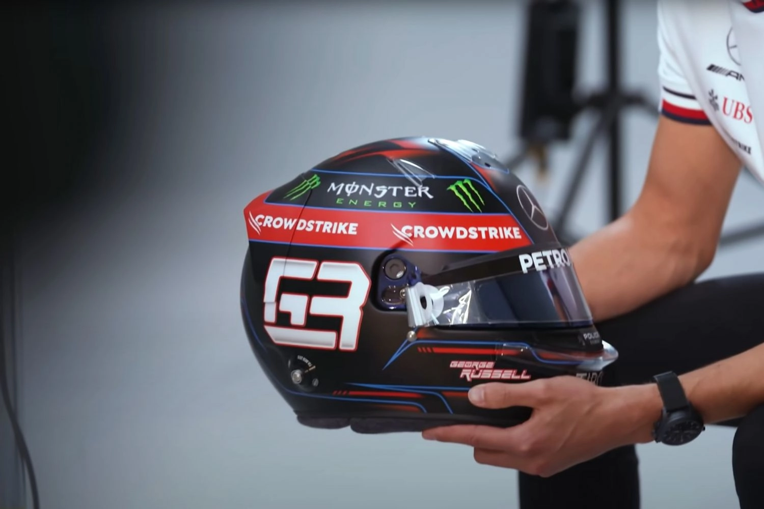 George Russell is changing his helmet to avoid reminding people of Schumacher in the Mercedes