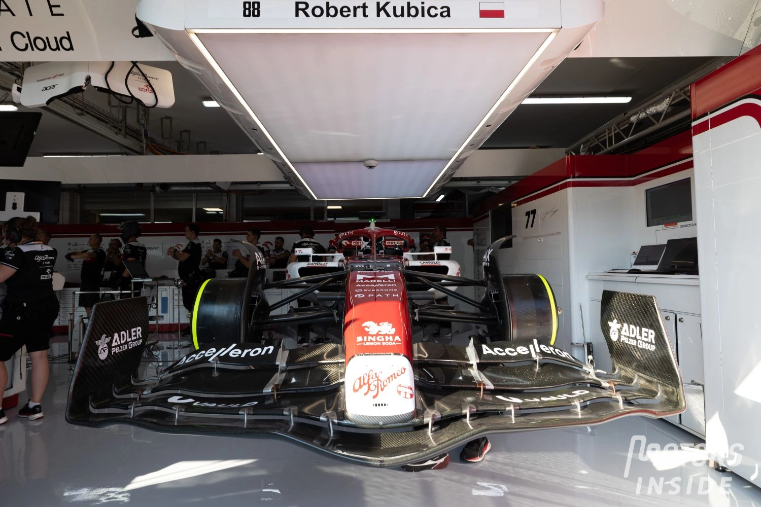 Kubica back behind the wheel of the Alfa Romeo