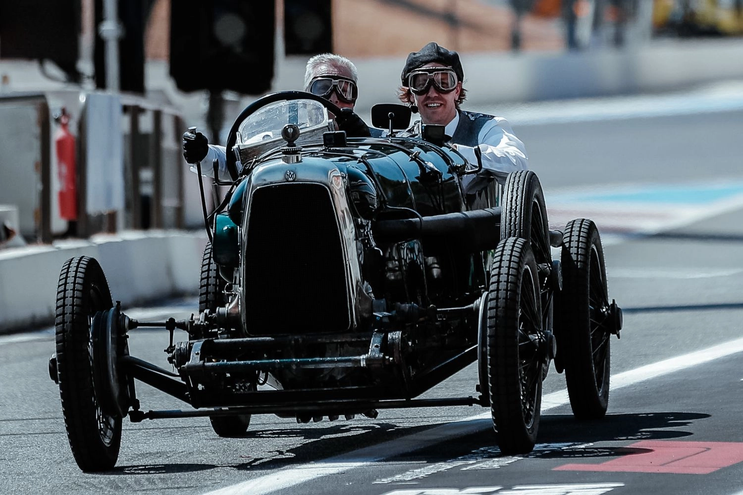 The Aston Martin TT1 from 1922 hit the track at Le Castellet