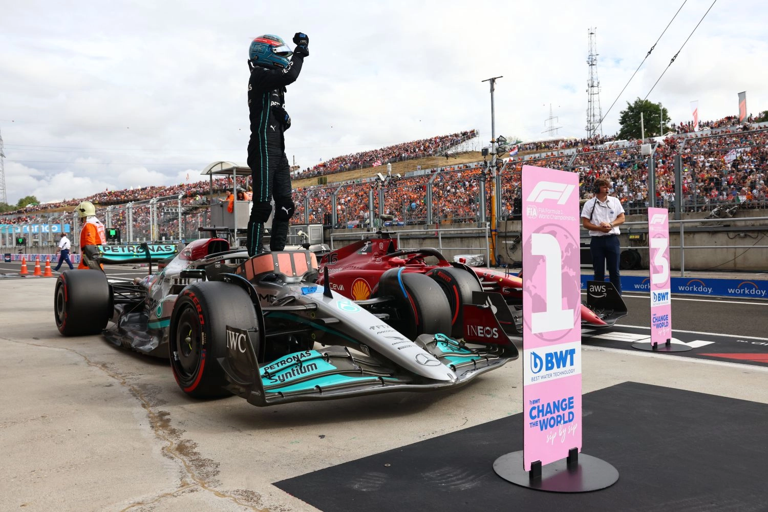 Russell is over the moon but puts things into perspective: “It’s not in qualifying where you score points”