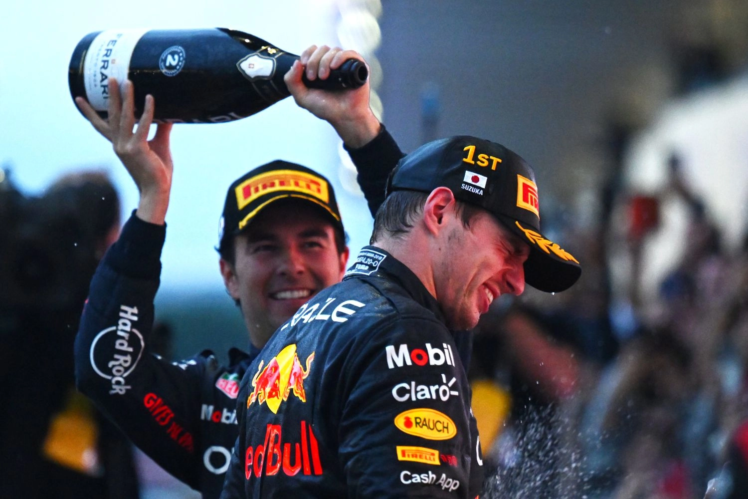 Sergio Perez, the ideal teammate, forces Leclerc into a mistake and enables Verstappen to be crowned at Suzuka