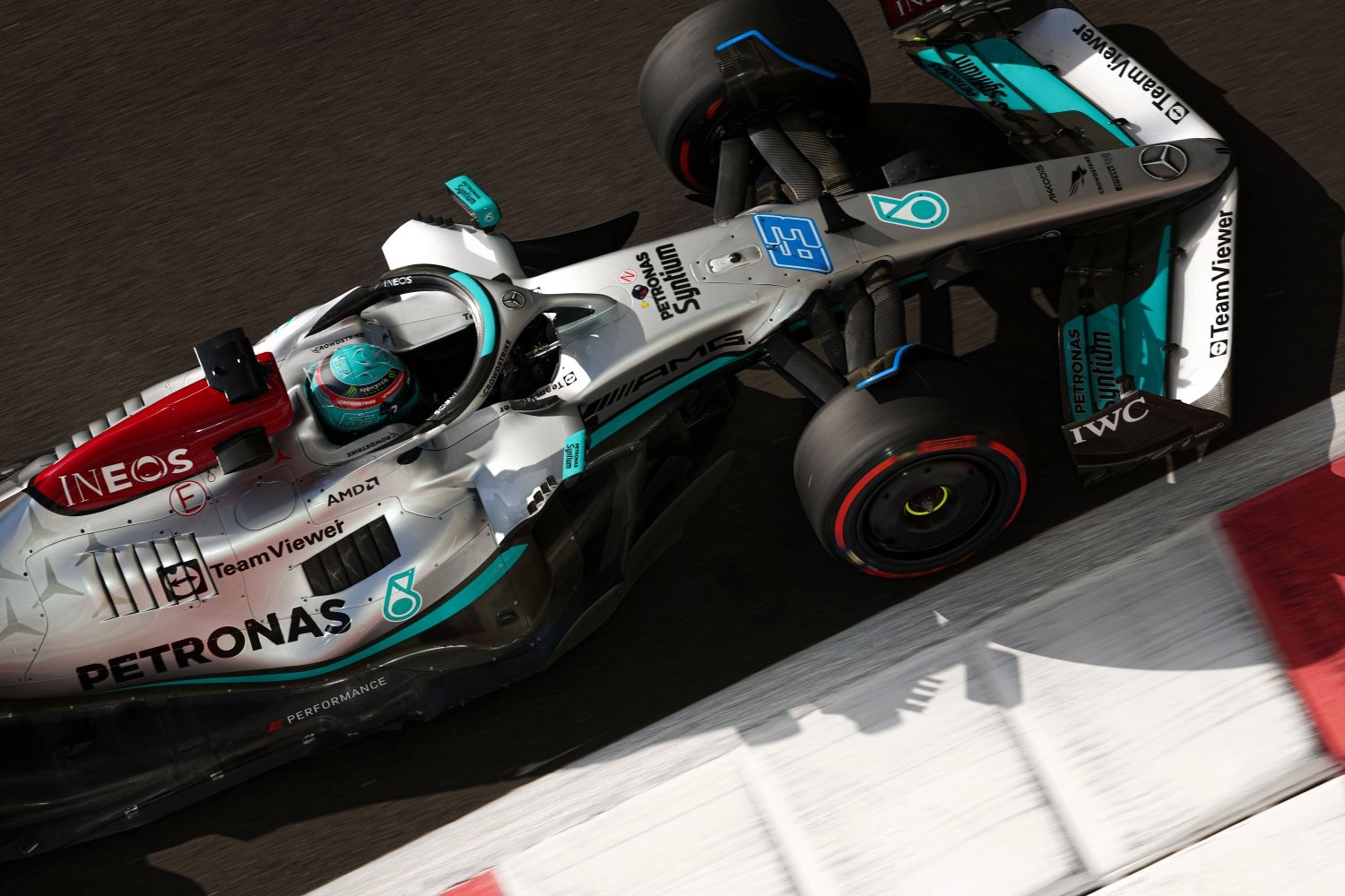 George Russell avoids pit accident but not penalty in Abu Dhabi