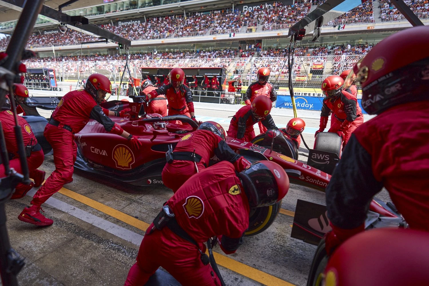 A special “pit stop” training for Ferrari