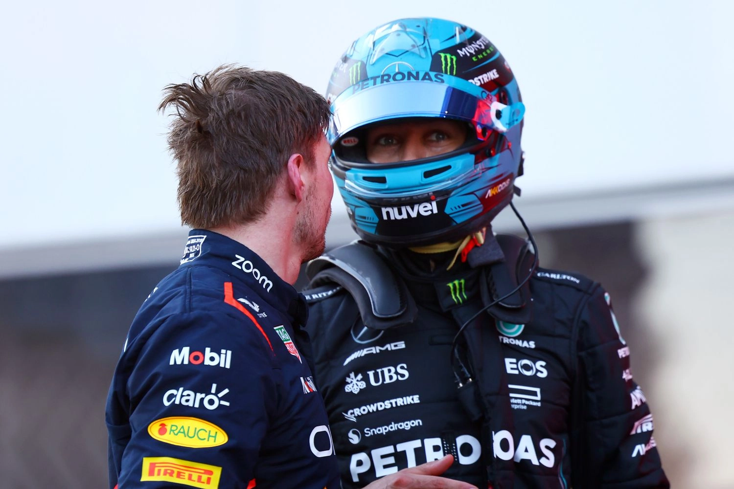 Verstappen and Russell exchange blame after their collision in Baku