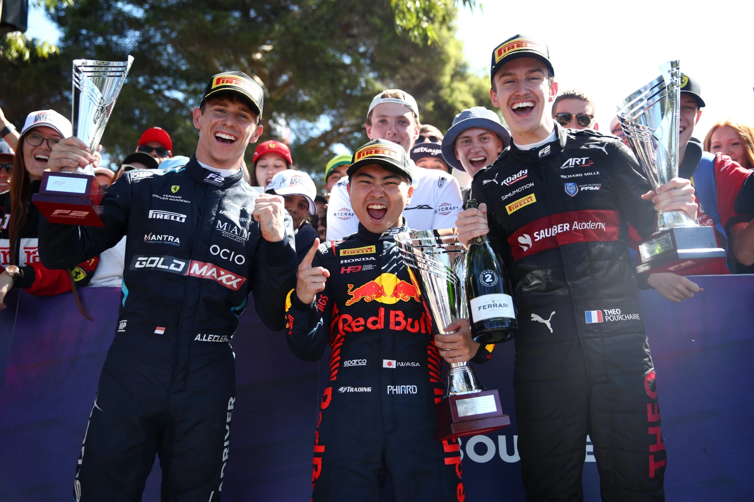 Australian Grand Prix F2: Iwasa wins a crazy race, Pourchaire and Leclerc on the podium
