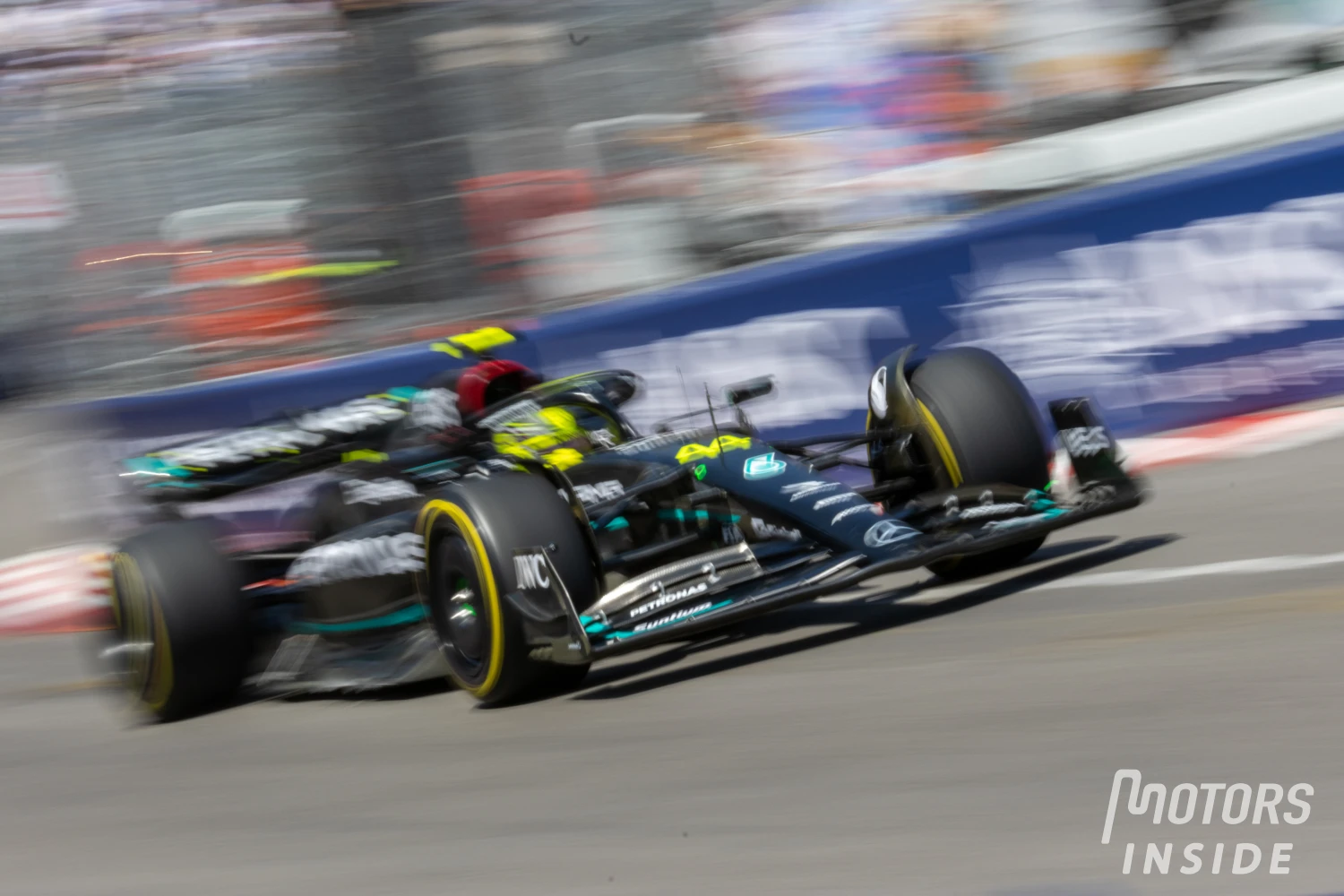 Lewis Hamilton had an excellent first day behind the wheel of the upgraded W14