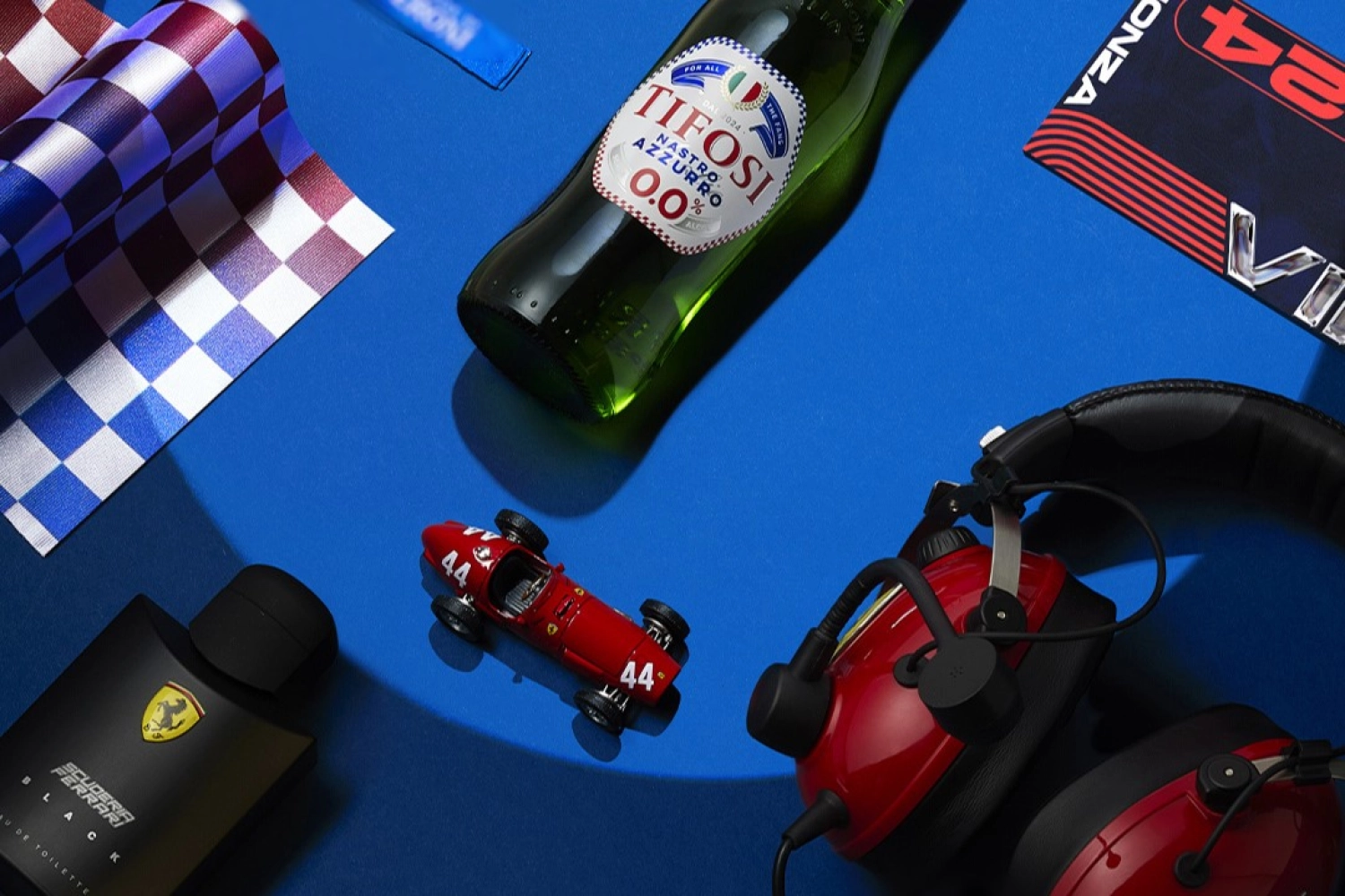The latest sponsor of Ferrari, Peroni 0.0%, unveils a strange number 44 on its poster