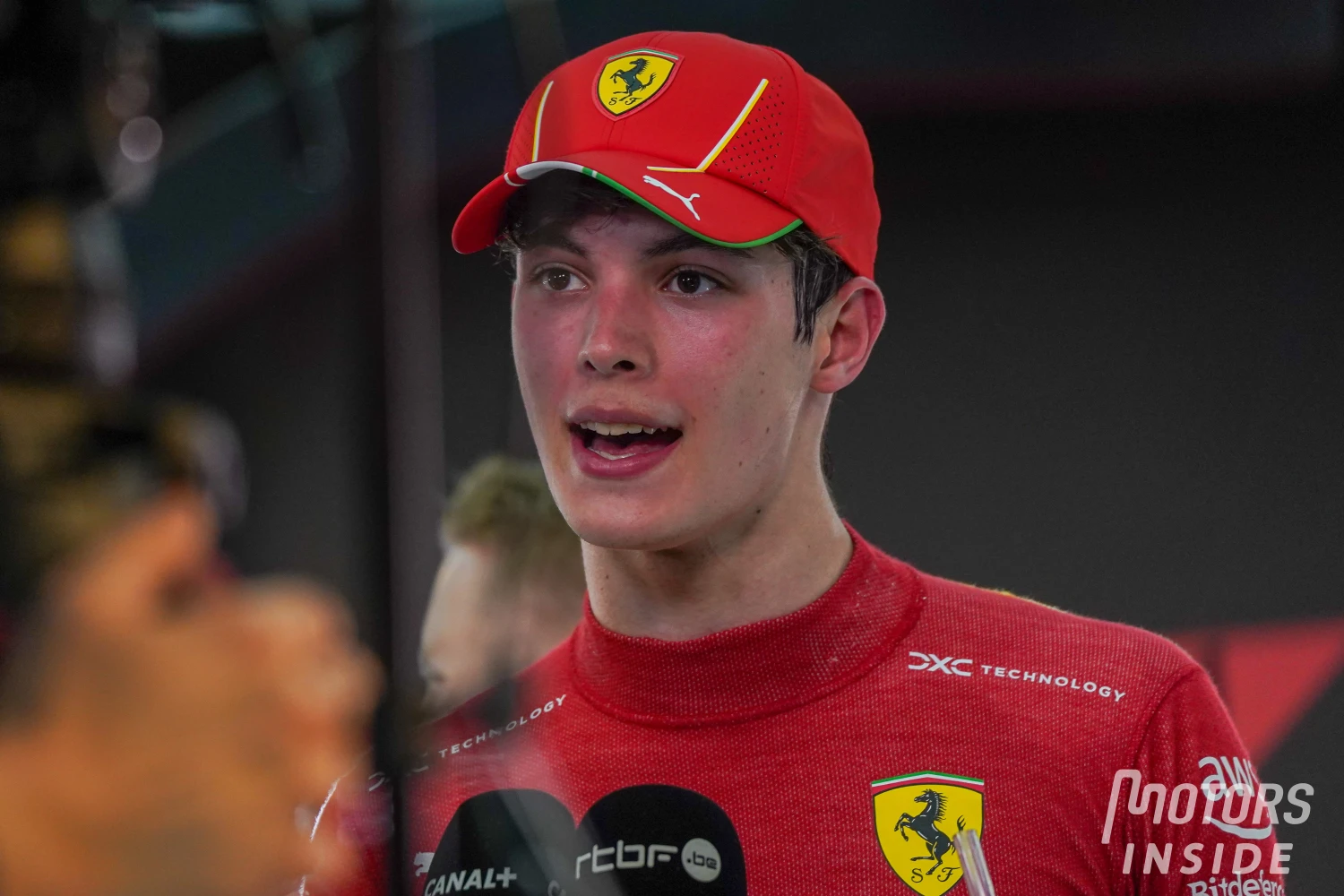 Oliver Bearman on track for Ferrari at Fiorano