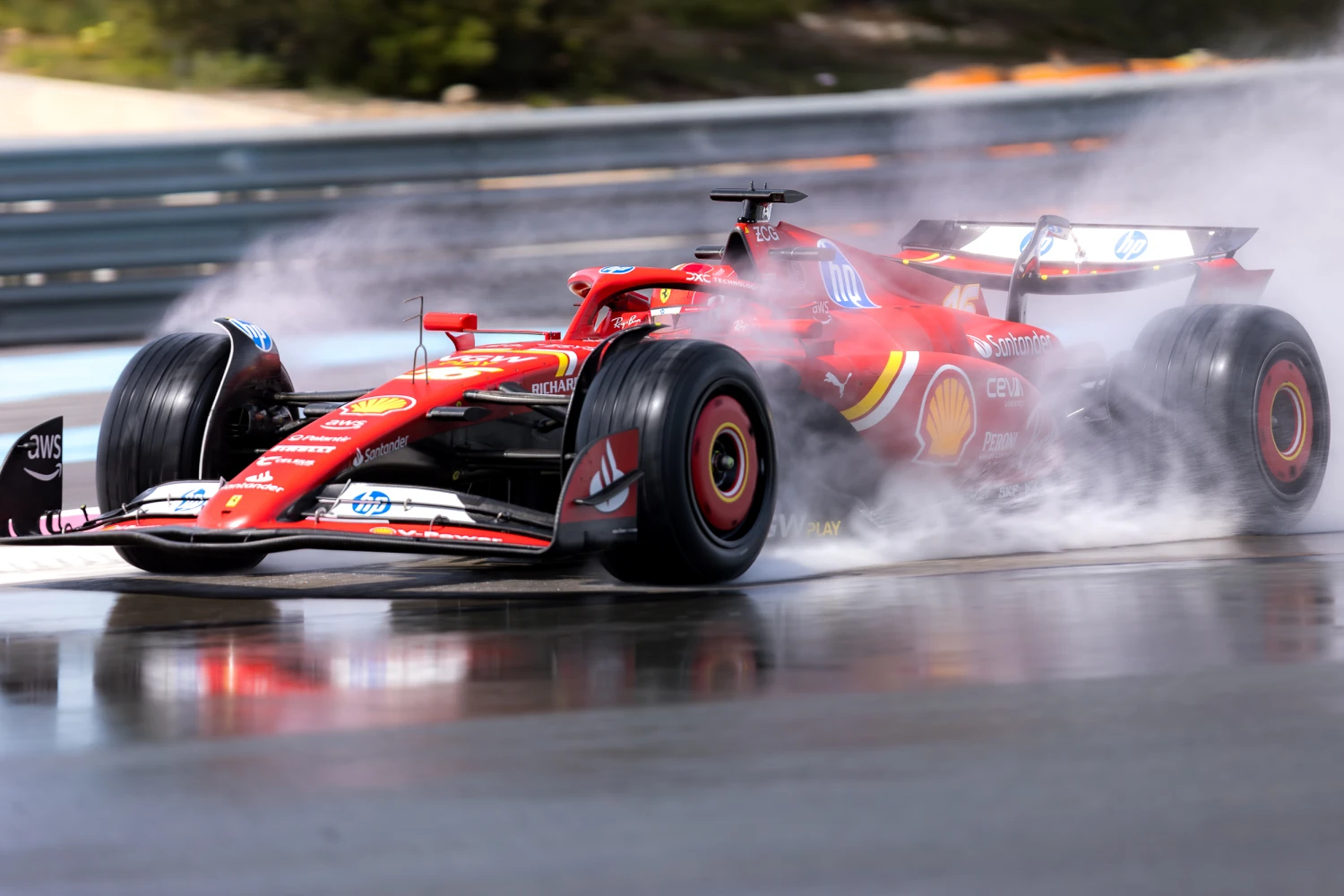 Ferrari carried out two days of testing for Pirelli at Le Castellet