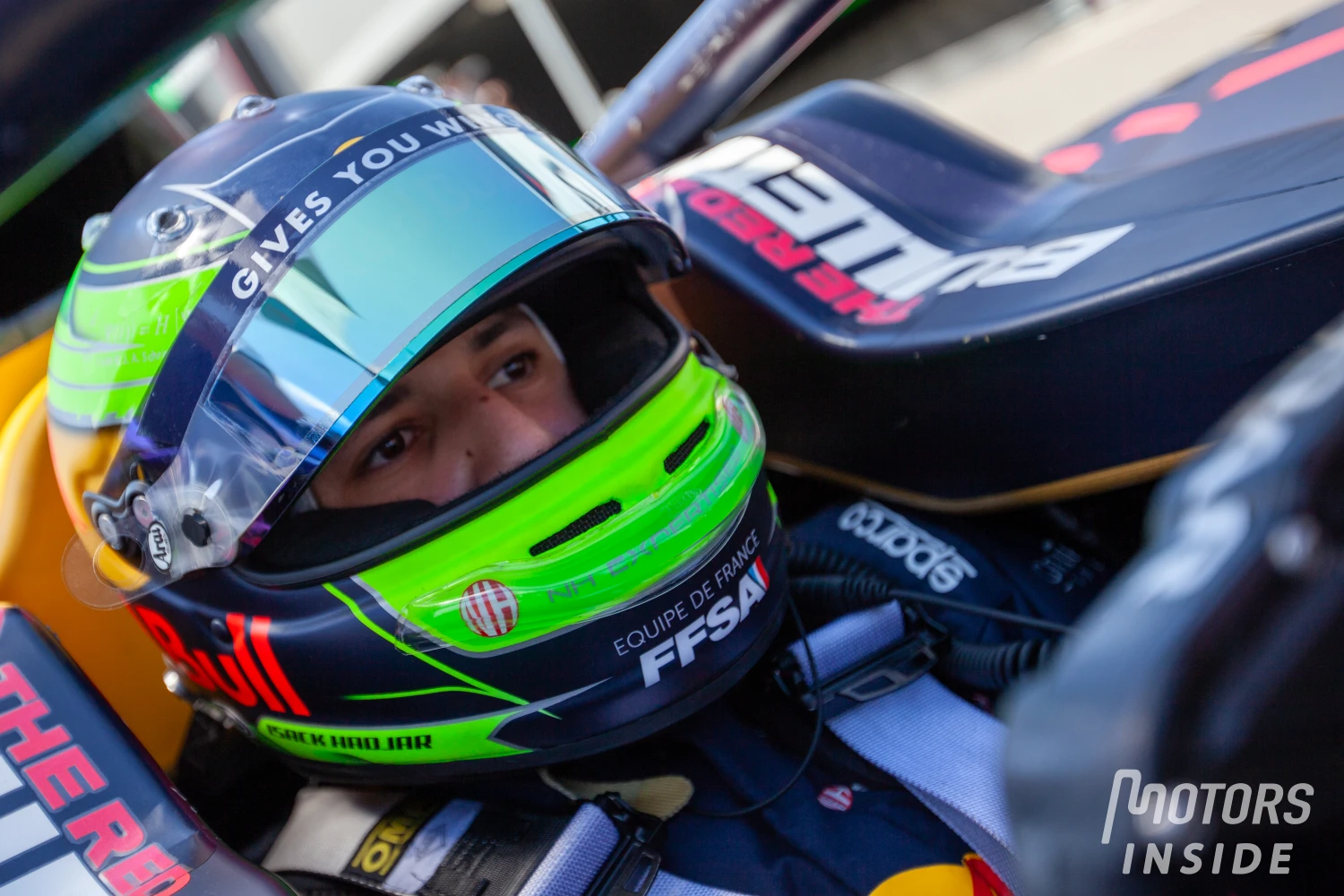 Hadjar penalized for causing a red flag, a first in F2