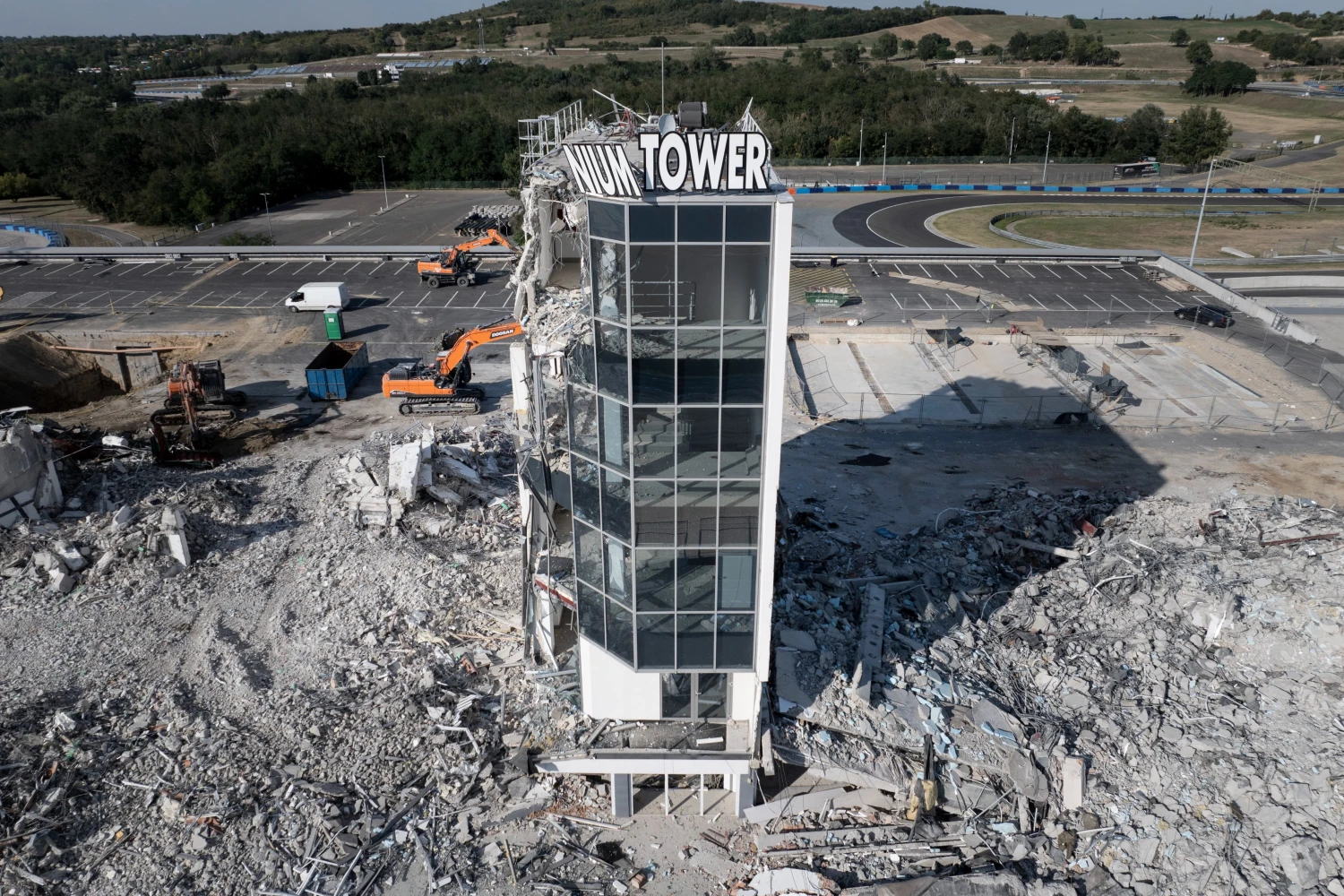 Work continues on the Hungaroring circuit