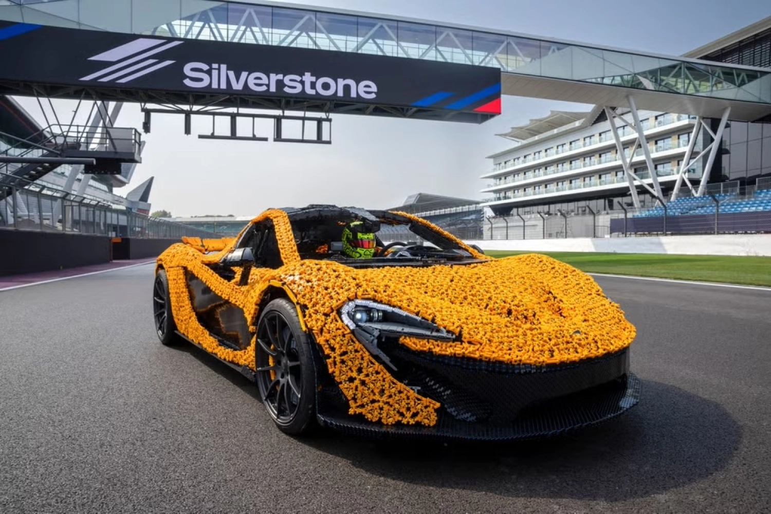 Lando Norris drove a McLaren made of LEGO at Silverstone