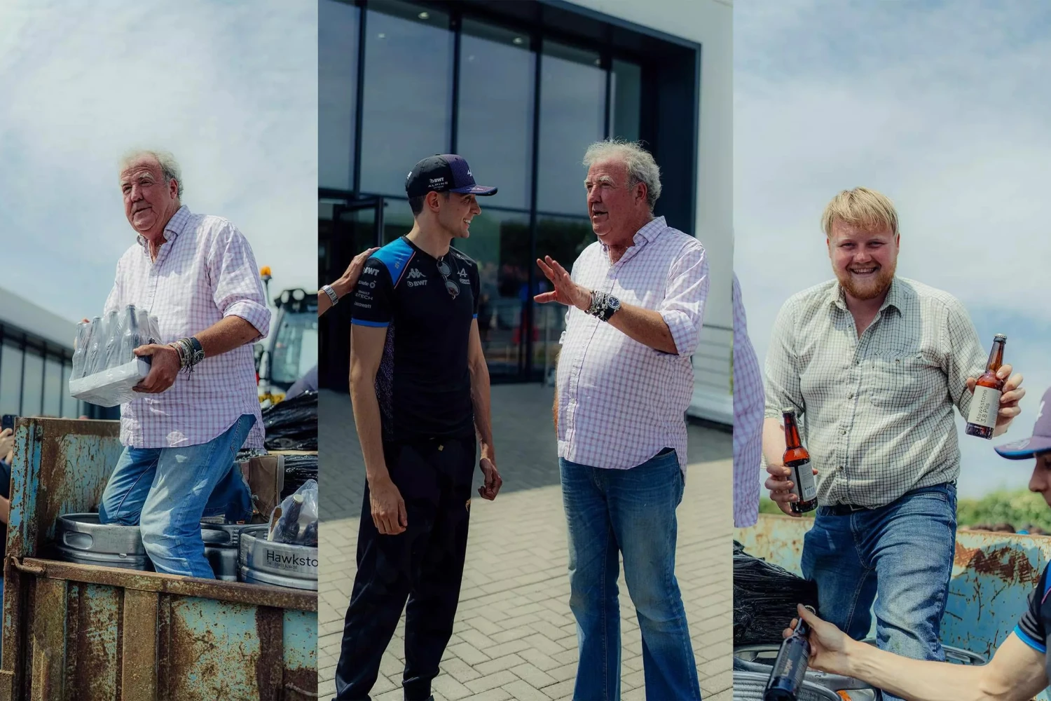 Video: Jeremy Clarkson invites himself to Alpine to offer beers to Enstone employees