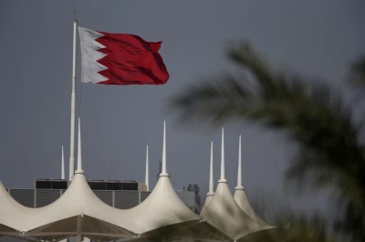 The Bahrain flag at the circuit