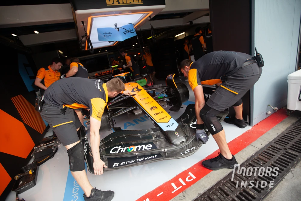 L'aileron avant de la McLaren