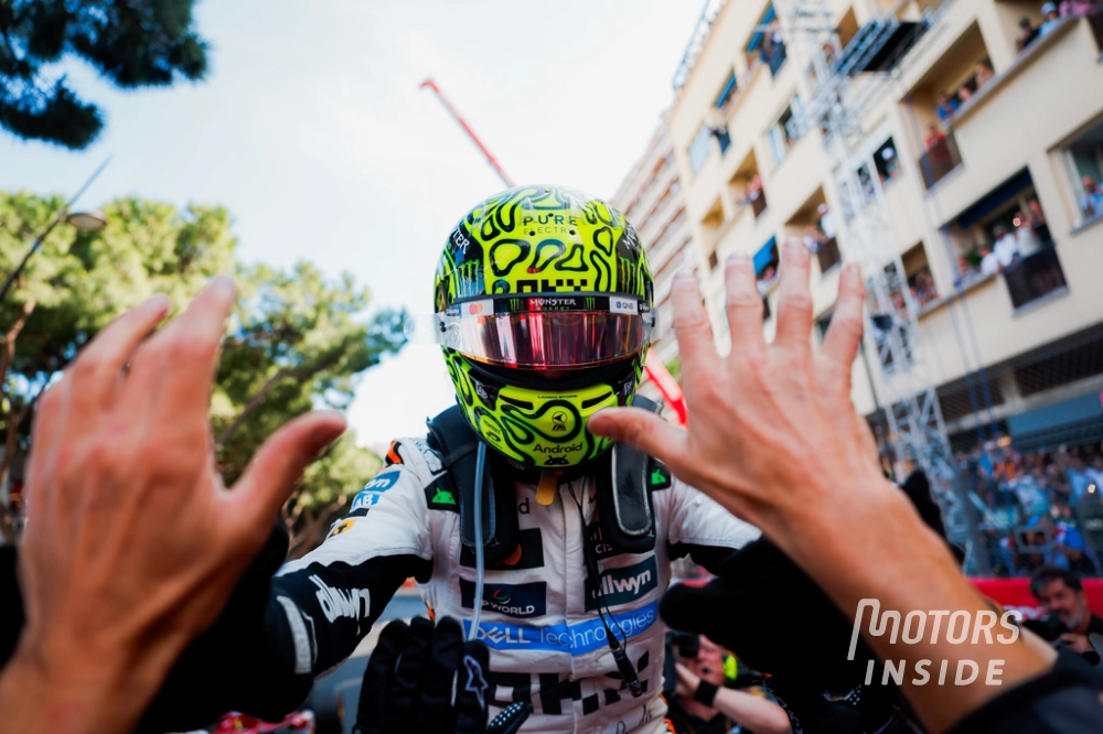 Lando Norris lors de sa victoire à Monaco.