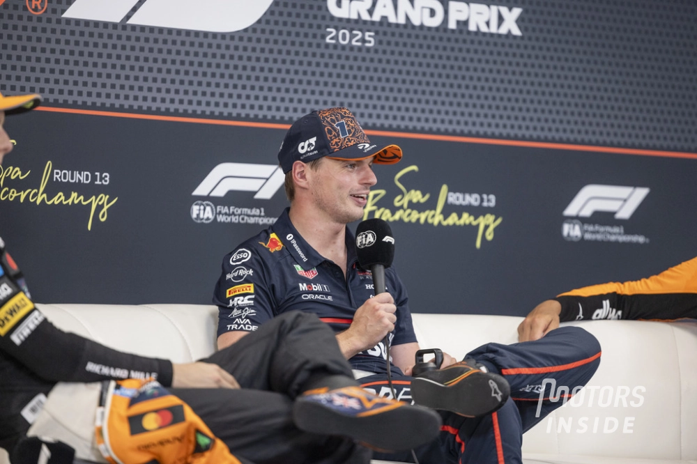Max Verstappen en conférence de presse après la course Sprint à Spa