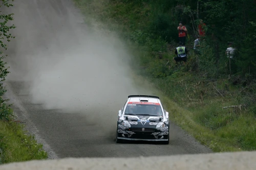 Kimi Raikkonen (Ferrari) au Rallye de Finlande