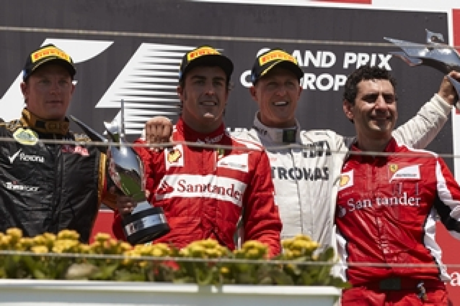 Alonso, Schumacher et Räikkönen vus par Andrea Stella
