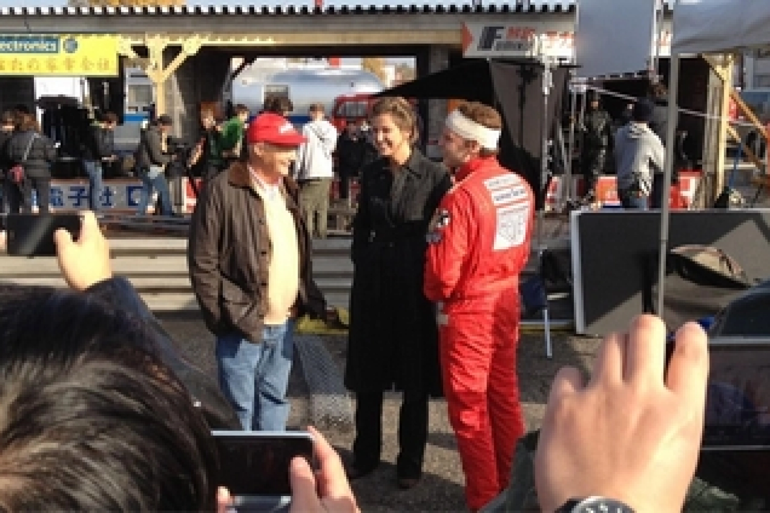 Lauda s’est rendu sur le tournage du film Rush