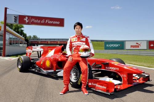 Kamui Kobayashi teste la Ferrari F1 de 2010 à Fiorano