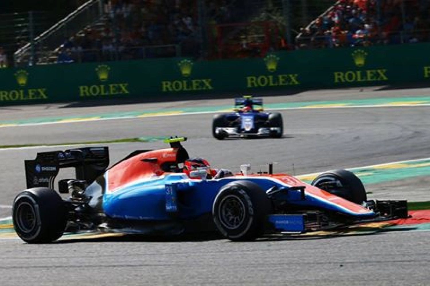 Sage dans la pagaille du milieu de peloton, Ocon a vu l’arrivée de sa première course pour Manor