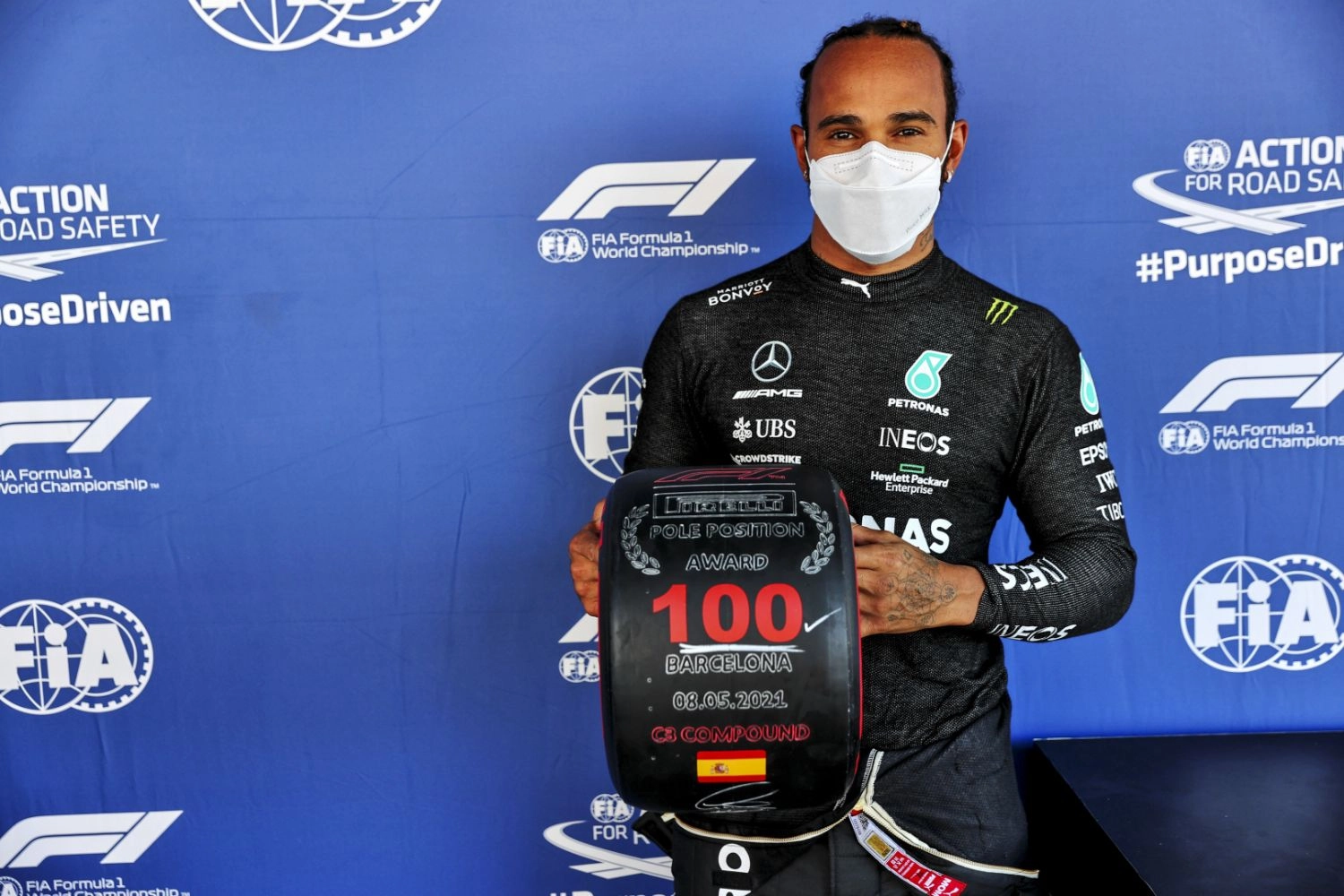 100 pole positions pour Lewis Hamilton !