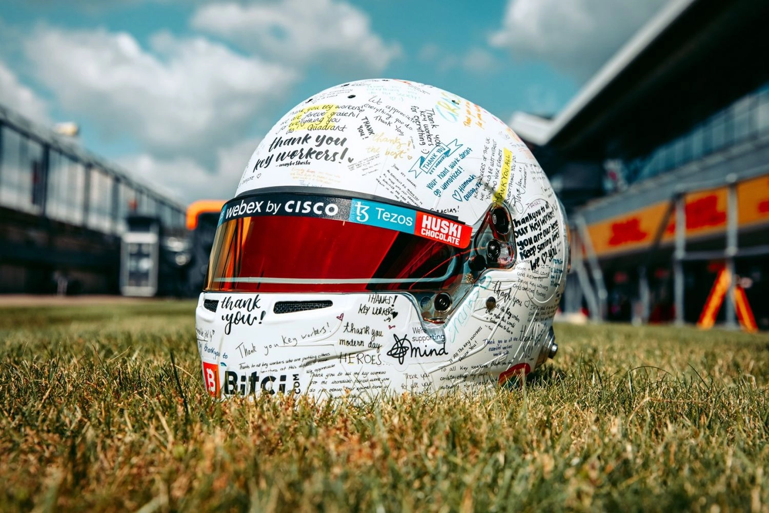 Des casques spéciaux pour Lando Norris et George Russell à Silverstone
