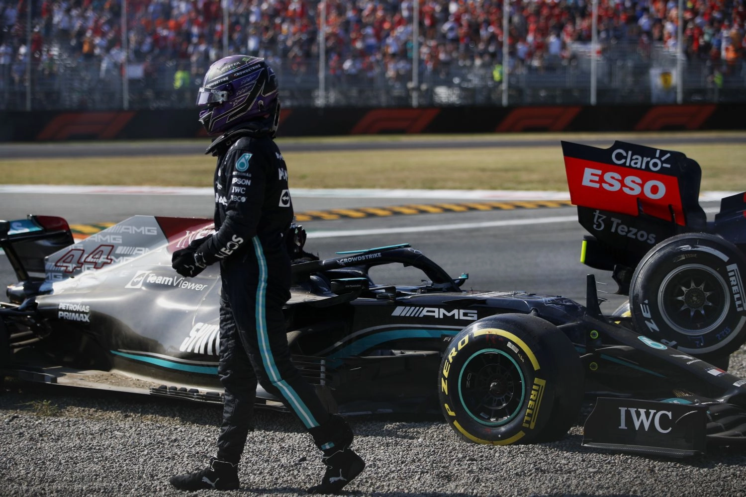 Hamilton : "Le halo m&rsquo;a sauvé le cou"