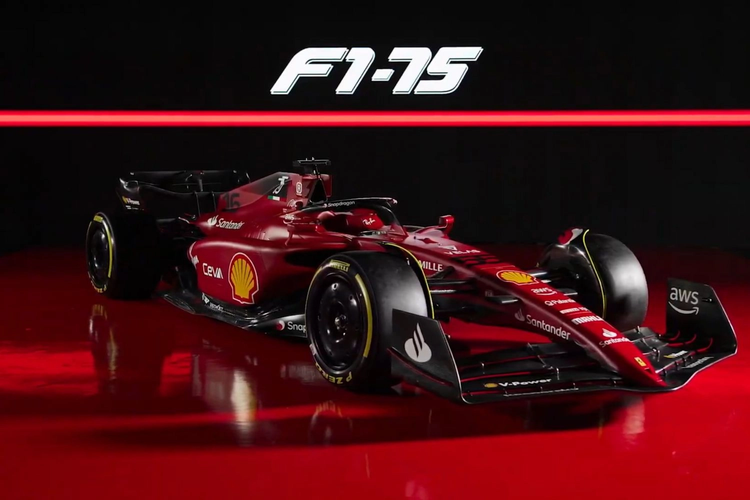 La Ferrari F1-75 a pris la piste