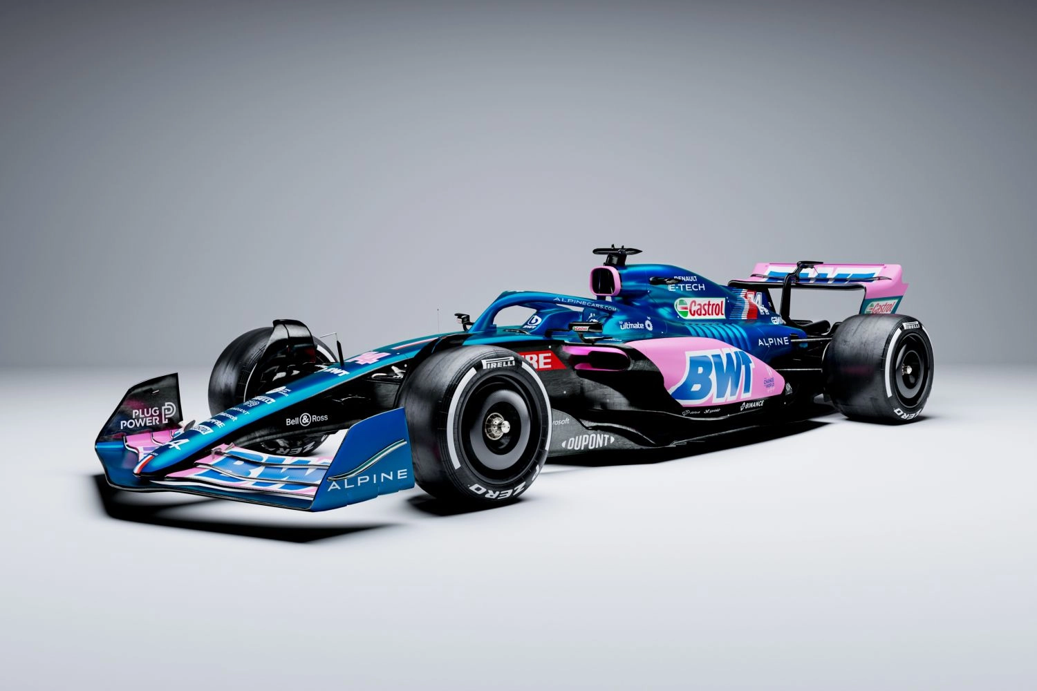 L’Alpine bleue et rose se dévoile