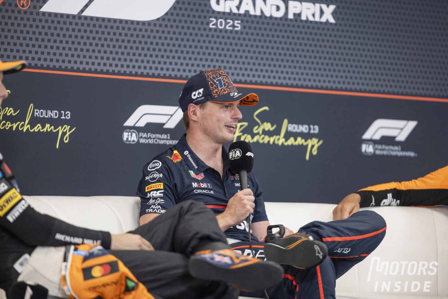 Max Verstappen réagit à sa victoire lors du Sprint à Spa