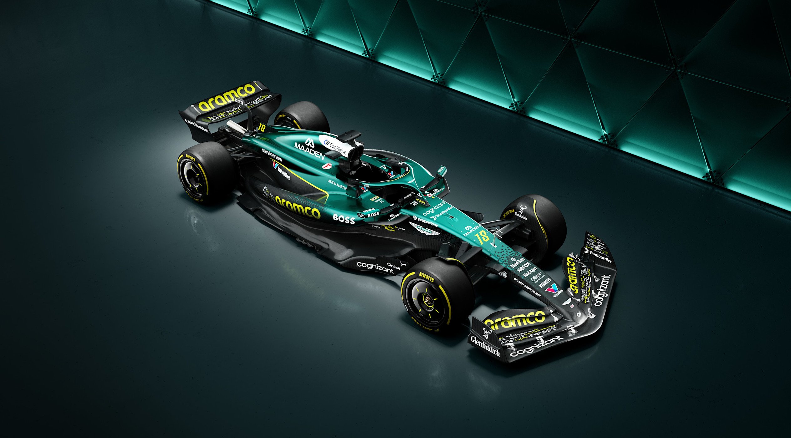 Aston Martin dévoile sa livrée mathématique pour le GP des États-Unis © Aston Martin.
