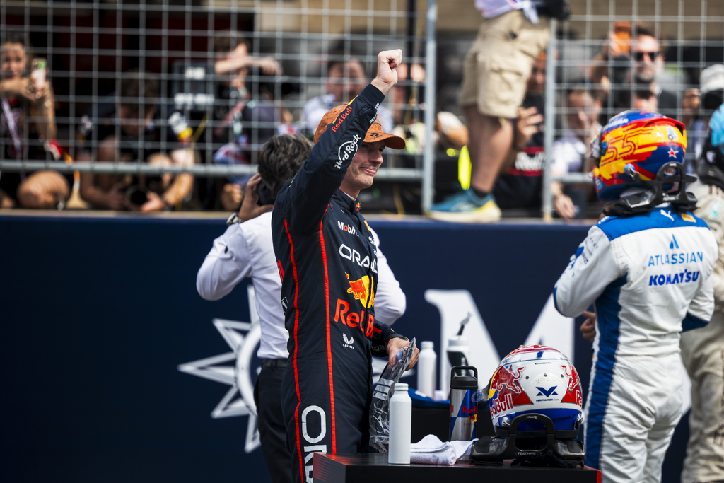 Vainqueur de la course sprint, Max Verstappen, Oracle Red Bull Racing, portrait au Grand Prix des États-Unis MSC Croisières de Formule 1 2025, la 19e manche du Championnat du Monde de Formule 1 2025 de la FIA, au Circuit des Amériques à Austin, Texas, États-Unis, du 16 au 19 octobre 2025.